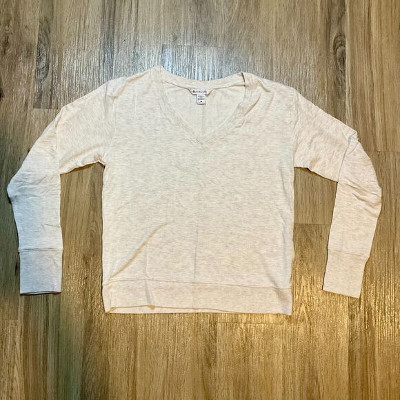 Athleta Sunrise V-Neck Sweatshirt Modal Soft Stretchy Thumbholes Size Medium EUC - Picture 1 of 10